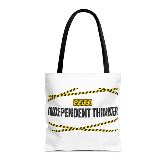 Tote Bag (White) | Independent Thinker | Design for Book Lovers, Students, Teachers, Gifts, Everyday Use