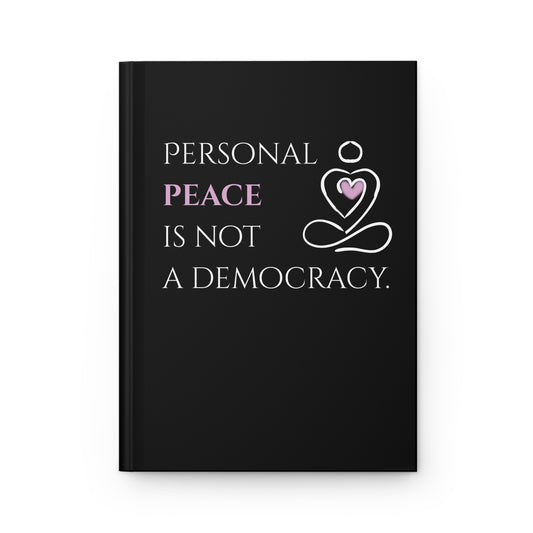 Hardcover Journal (Black) | Personal Peace | Perfect for Writers, Students, Gifts, Self-Reflection, Journaling