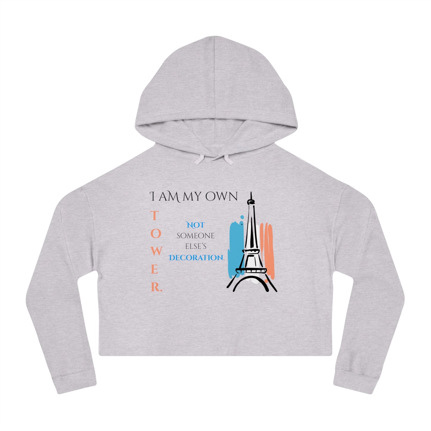 Women’s Cropped Hooded Sweatshirt | Tower (Front print)