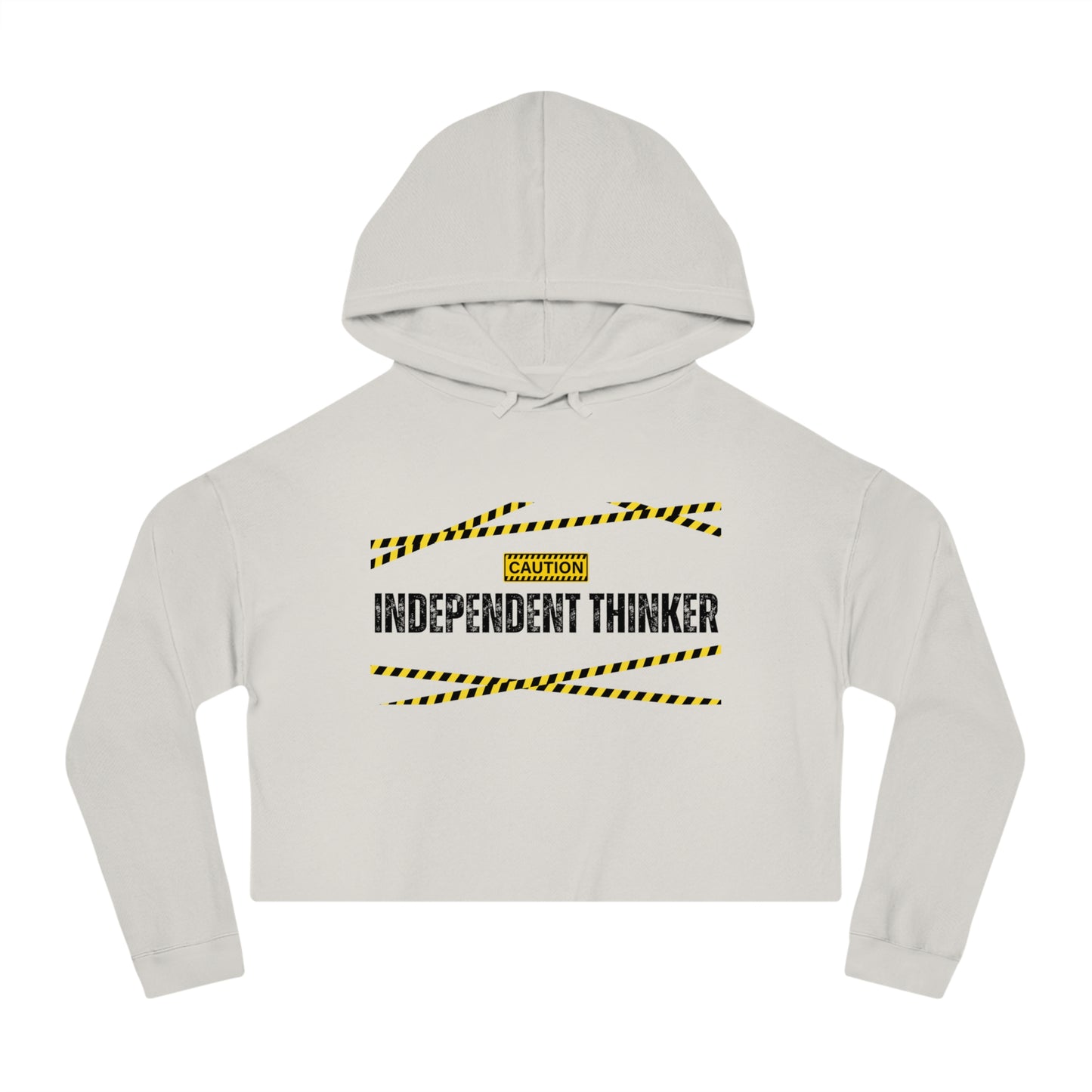 Women’s Cropped Hooded Sweatshirt | Independent Thinker (Front print)