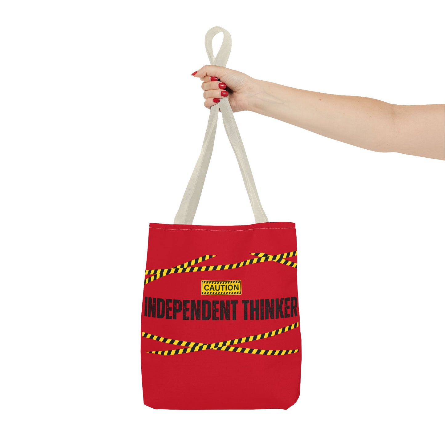 Tote Bag (Red) | Independent Thinker | Design for Book Lovers, Students, Teachers, Gifts, Everyday Use