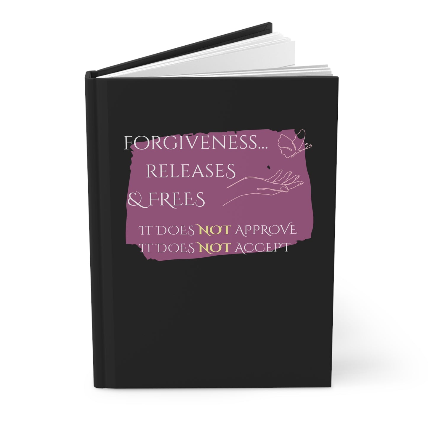 Hardcover Journal (Black) | Forgiveness | Perfect for Writers, Students, Gifts, Self-Reflection, Journaling