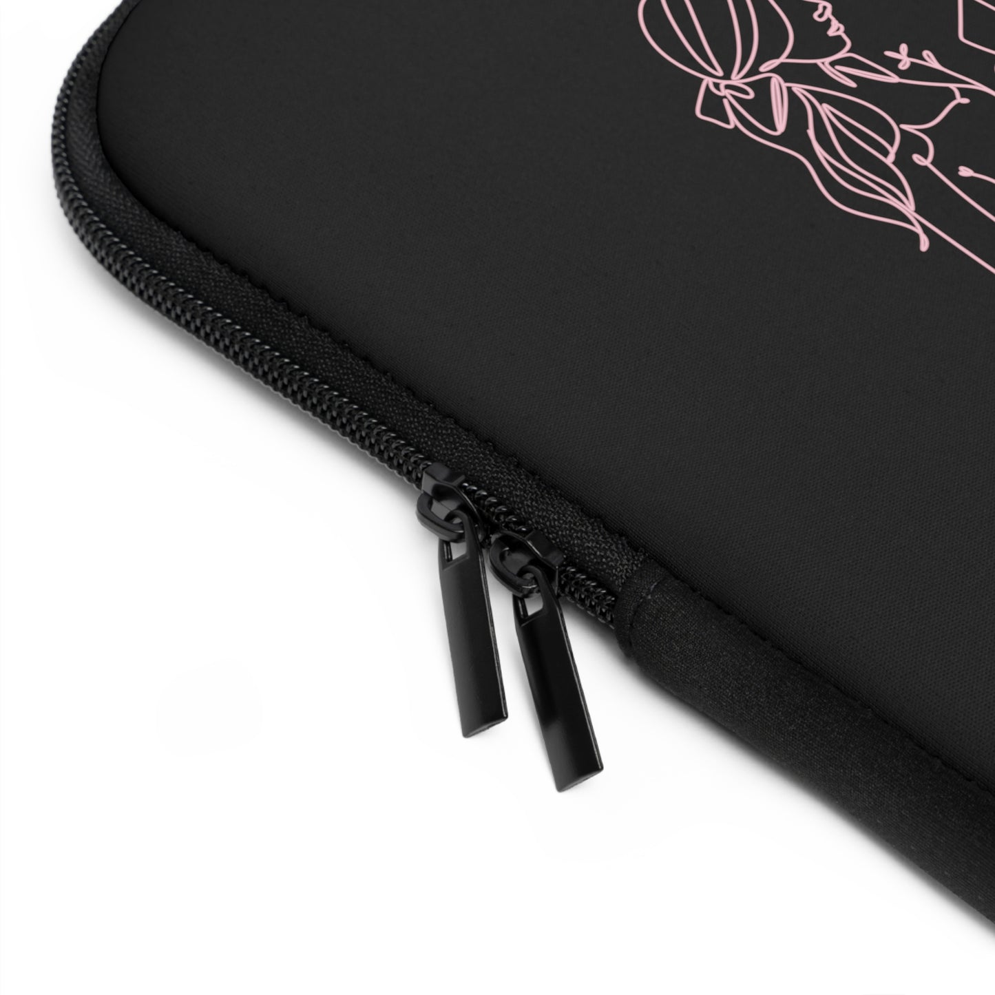Laptop Sleeve (Black) | Insatiably Curious | Stylish Tech Case, Gift for Students, Writers, Creatives, Unique Laptop Pouch