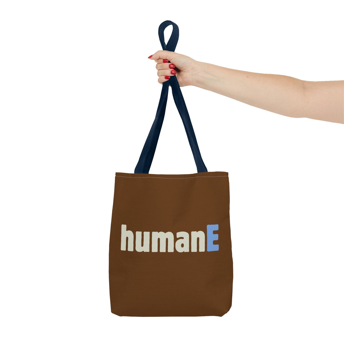 Tote Bag (Brown) | humanE | Design for Book Lovers, Students, Teachers, Gifts, Everyday Use