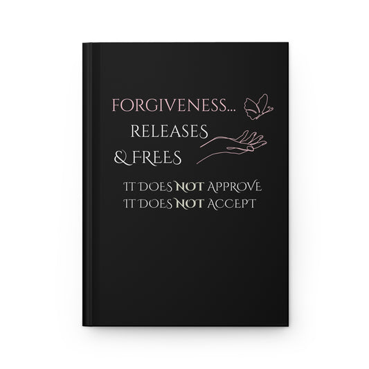Hardcover Journal (Black) | Forgiveness | Perfect for Writers, Students, Gifts, Self-Reflection, Journaling
