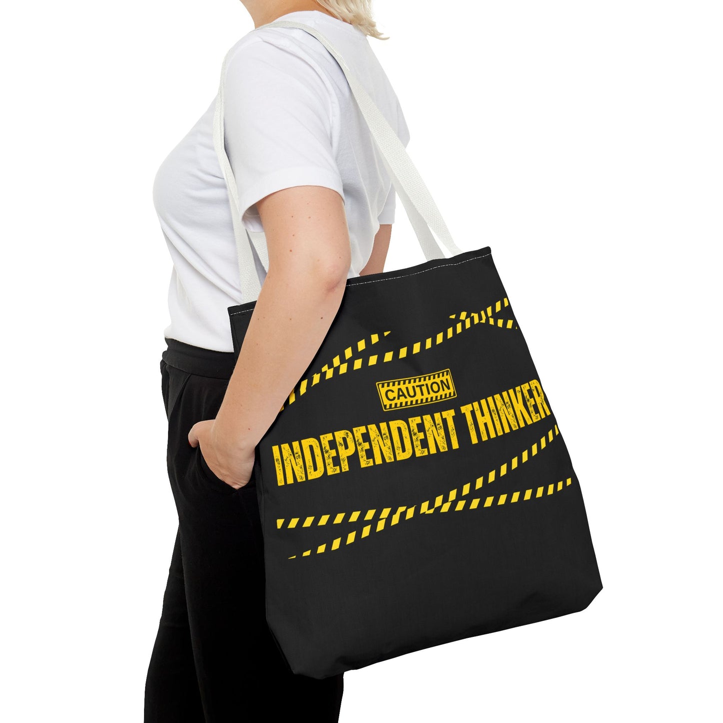 Tote Bag (Black) | Independent Thinker | Design for Book Lovers, Students, Teachers, Gifts, Everyday Use