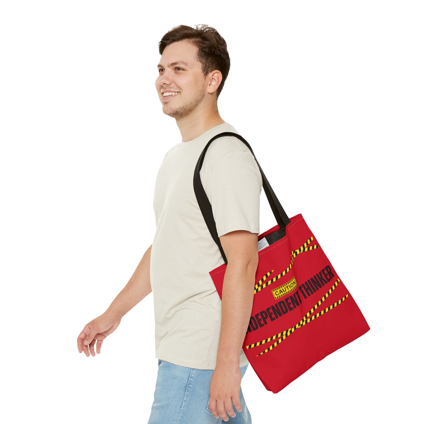 Tote Bag (Red) | Independent Thinker | Design for Book Lovers, Students, Teachers, Gifts, Everyday Use