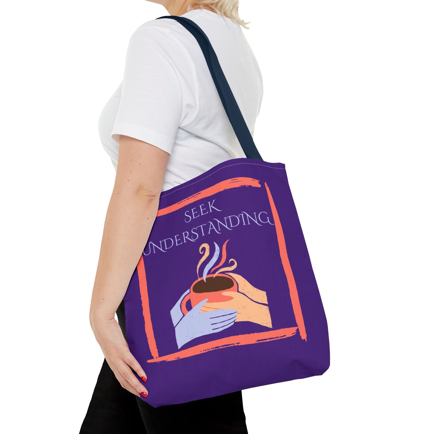 Tote Bag (Purple) | Understanding | Design for Book Lovers, Students, Teachers, Gifts, Everyday Use