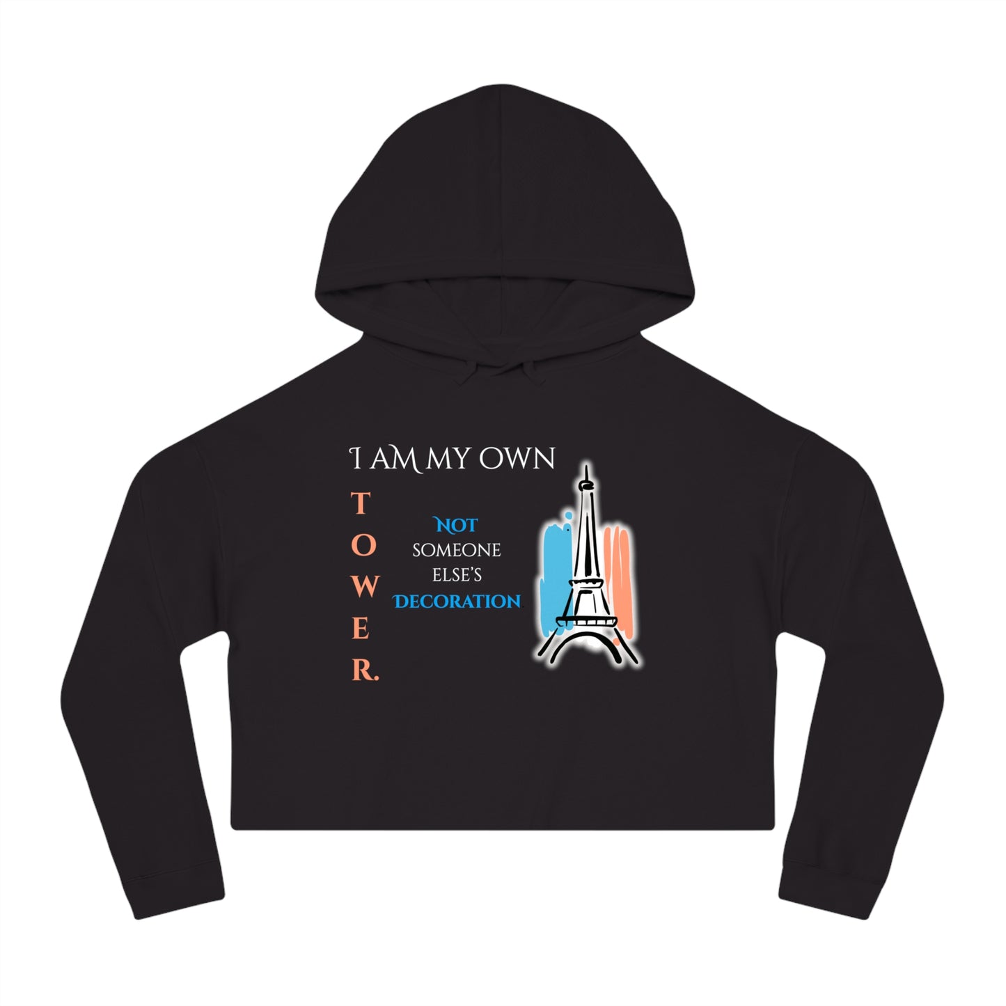 Women’s Cropped Hooded Sweatshirt | Tower (Front print)