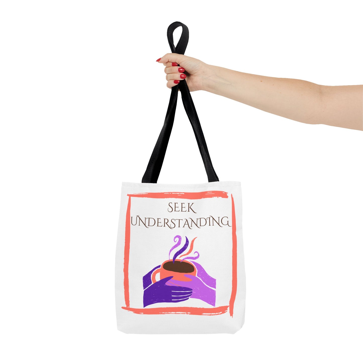 Tote Bag (White) | Understanding | Design for Book Lovers, Students, Teachers, Gifts, Everyday Use