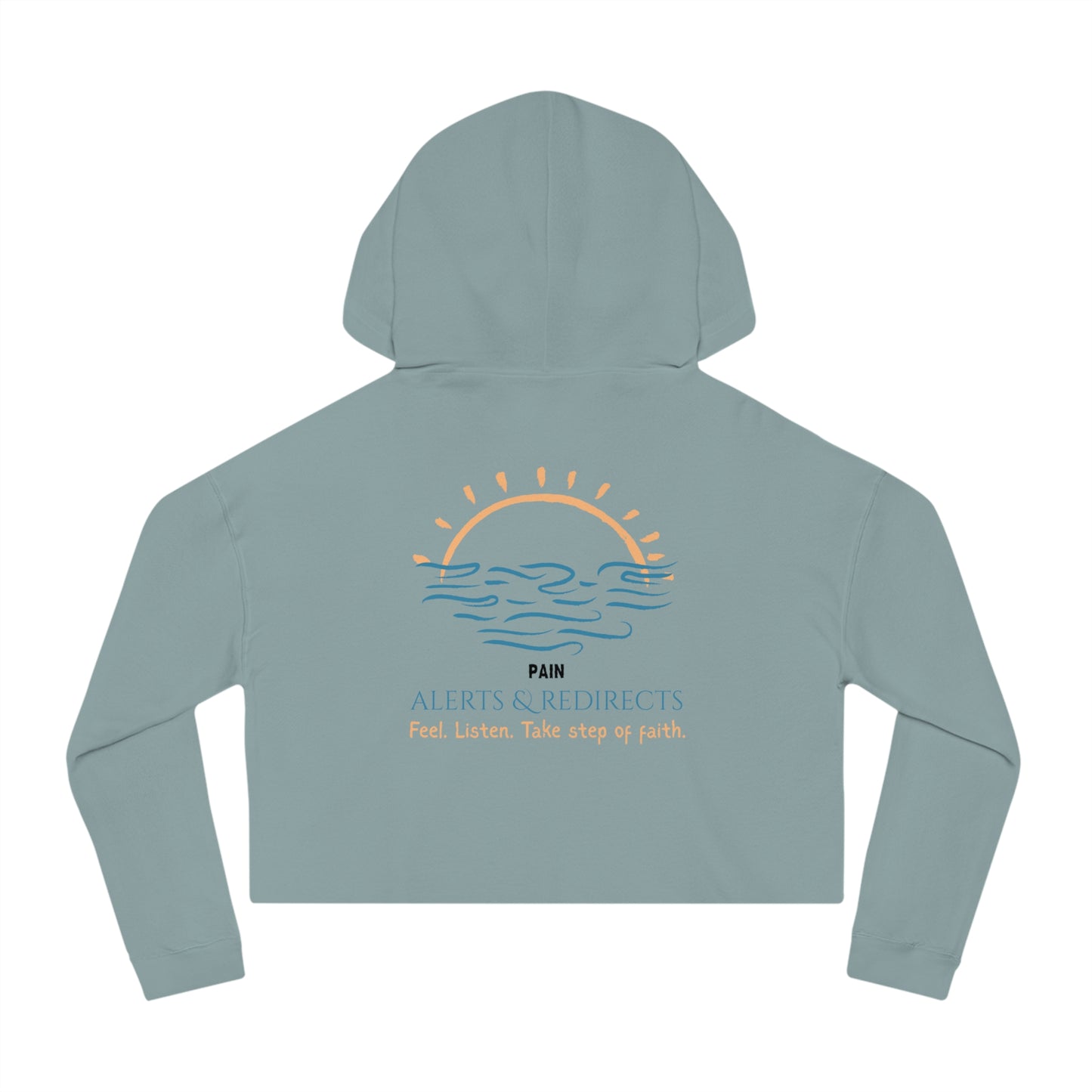 Women’s Cropped Hooded Sweatshirt | Redirect (Back print)