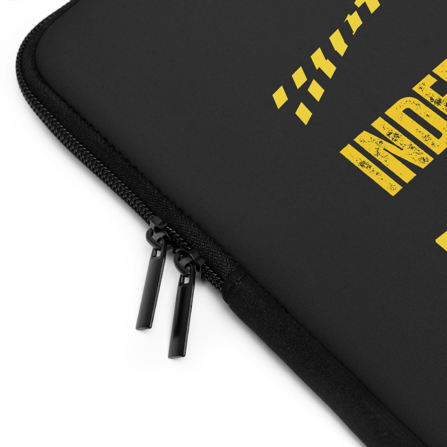 Laptop Sleeve (Black) | Independent Thinker | Stylish Tech Case, Gift for Students, Writers, Creatives, Gender-Neutral Design, Unique Laptop Pouch