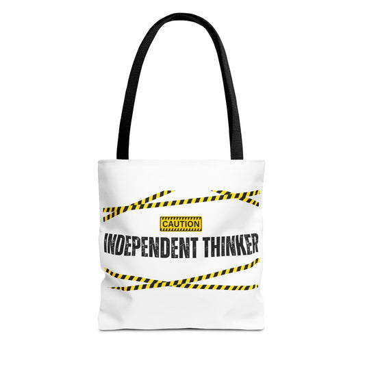 Tote Bag (White) | Independent Thinker | Design for Book Lovers, Students, Teachers, Gifts, Everyday Use