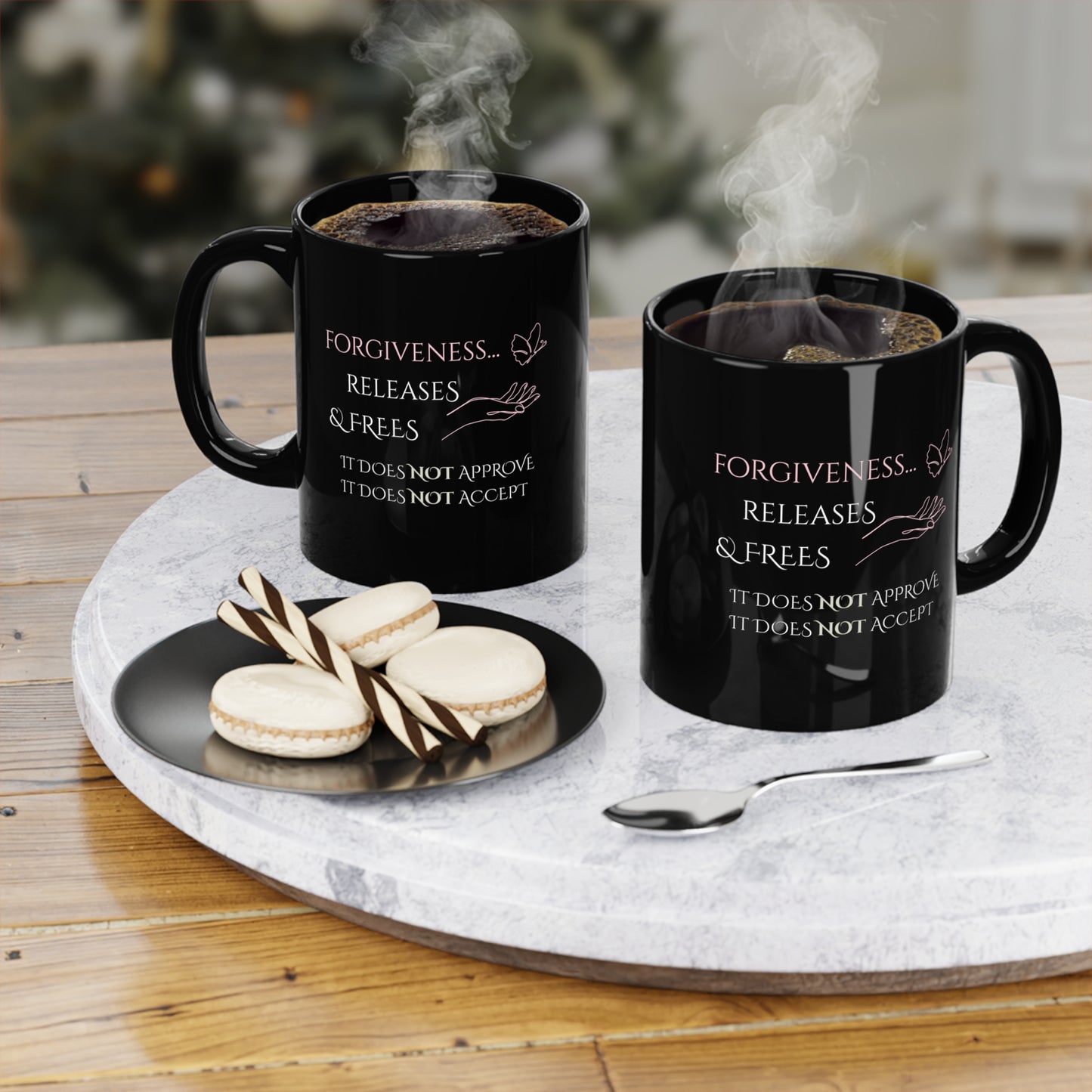 Black Coffee Mug, 11oz, both sides | Forgiveness