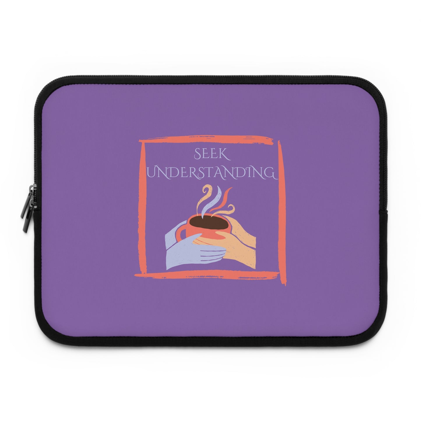 Laptop Sleeve (Purple) | Understanding | Stylish Tech Case, Gift for Students, Writers, Creatives, Gender-Neutral Design, Unique Laptop Pouch