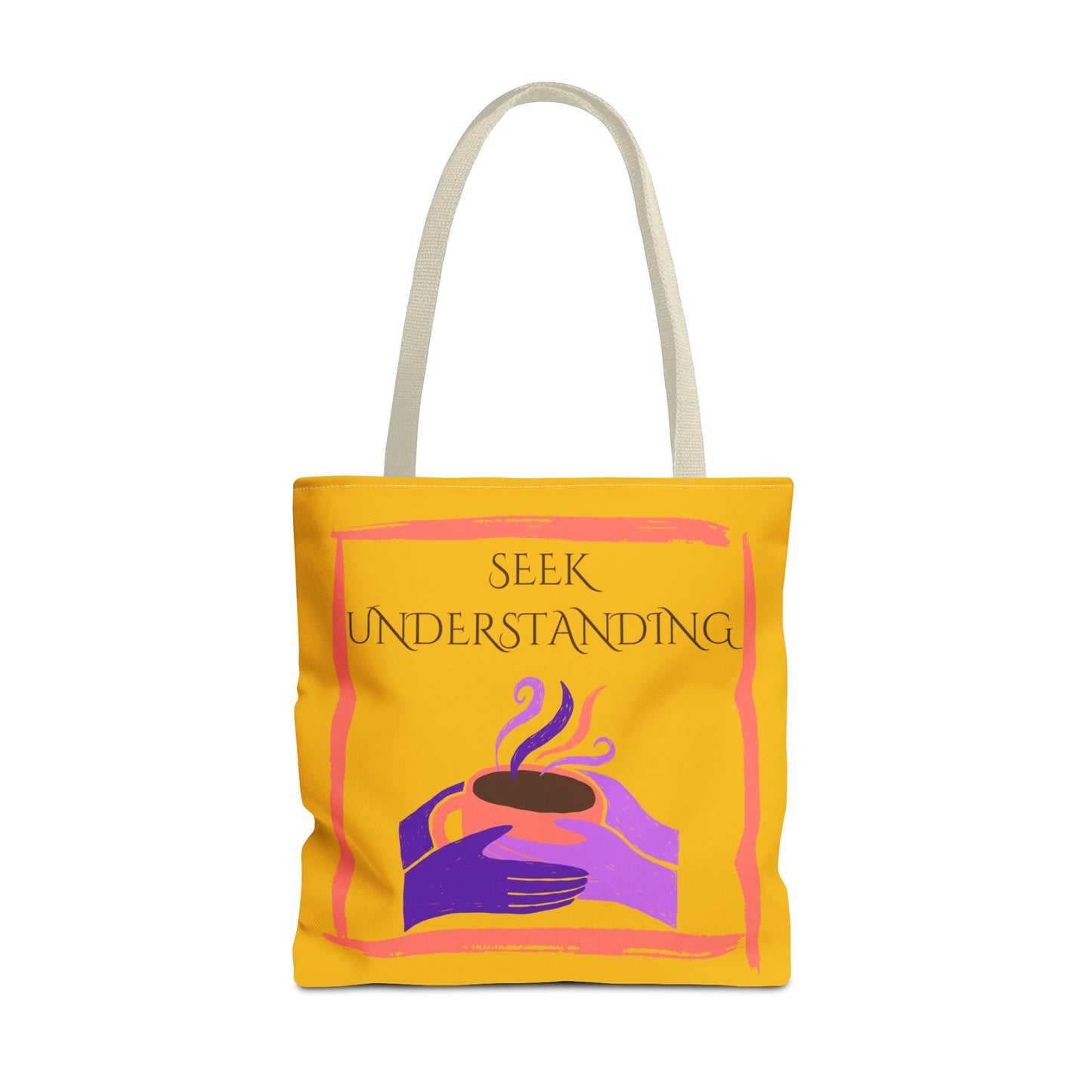 Tote Bag (Yellow) | Understanding | Design for Book Lovers, Students, Teachers, Gifts, Everyday Use