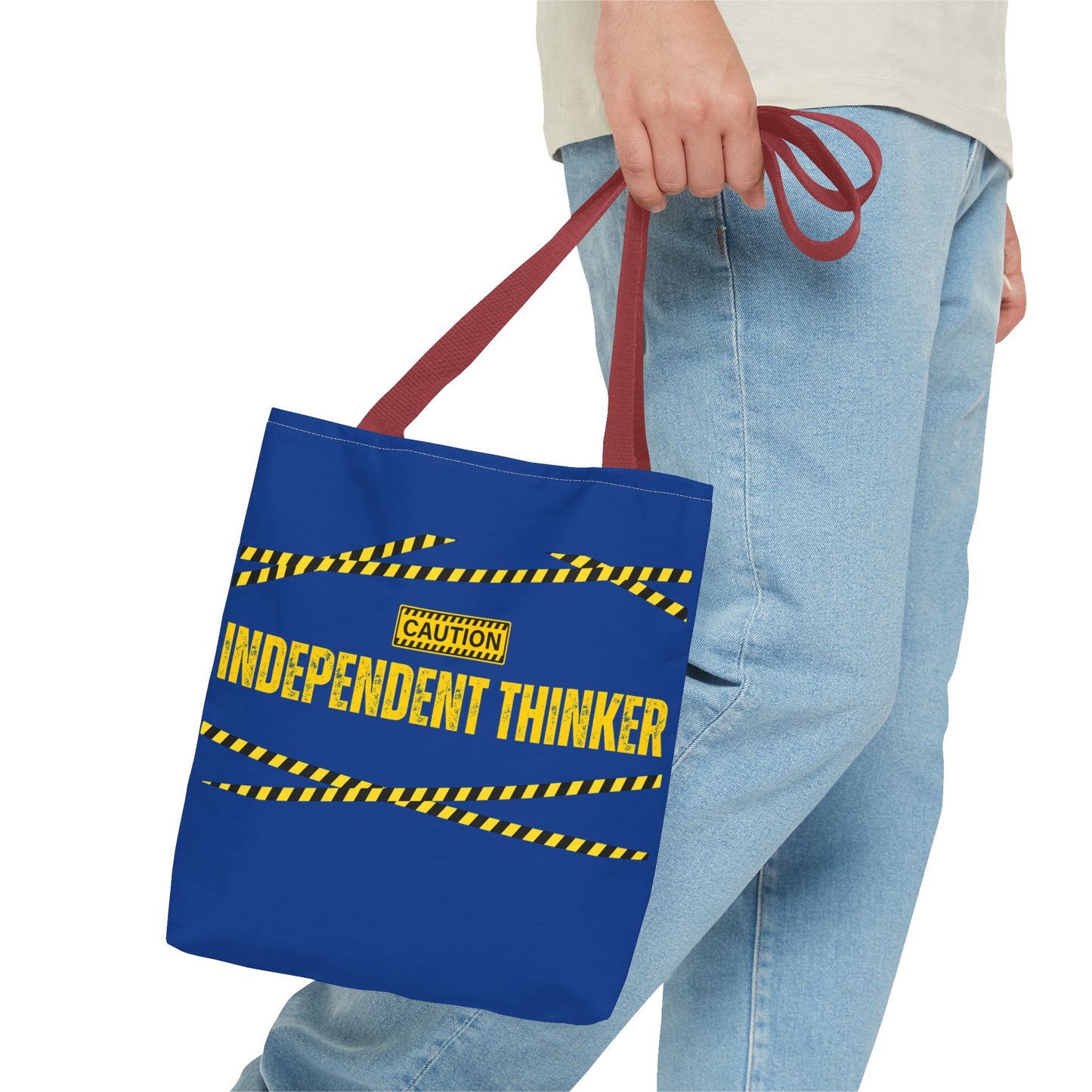 Tote Bag (Blue) | Independent Thinker | Design for Book Lovers, Students, Teachers, Gifts, Everyday Use