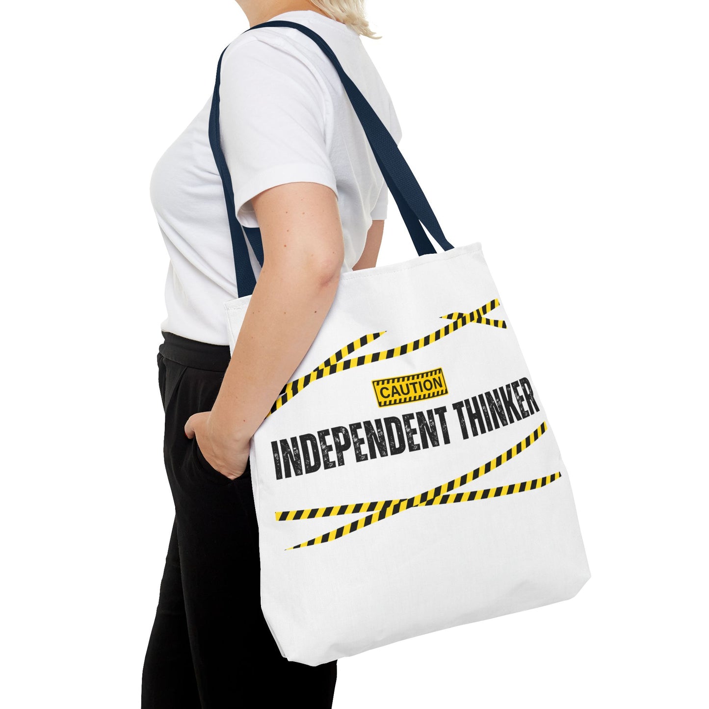 Tote Bag (White) | Independent Thinker | Design for Book Lovers, Students, Teachers, Gifts, Everyday Use