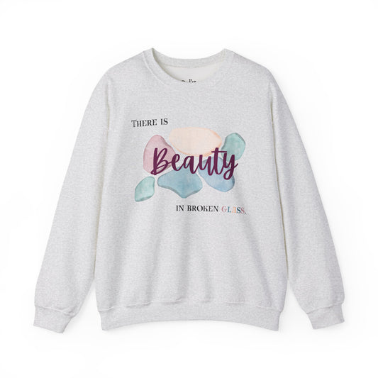 Unisex Heavy Blend™ Crewneck Sweatshirt | Beauty in Broken Glass