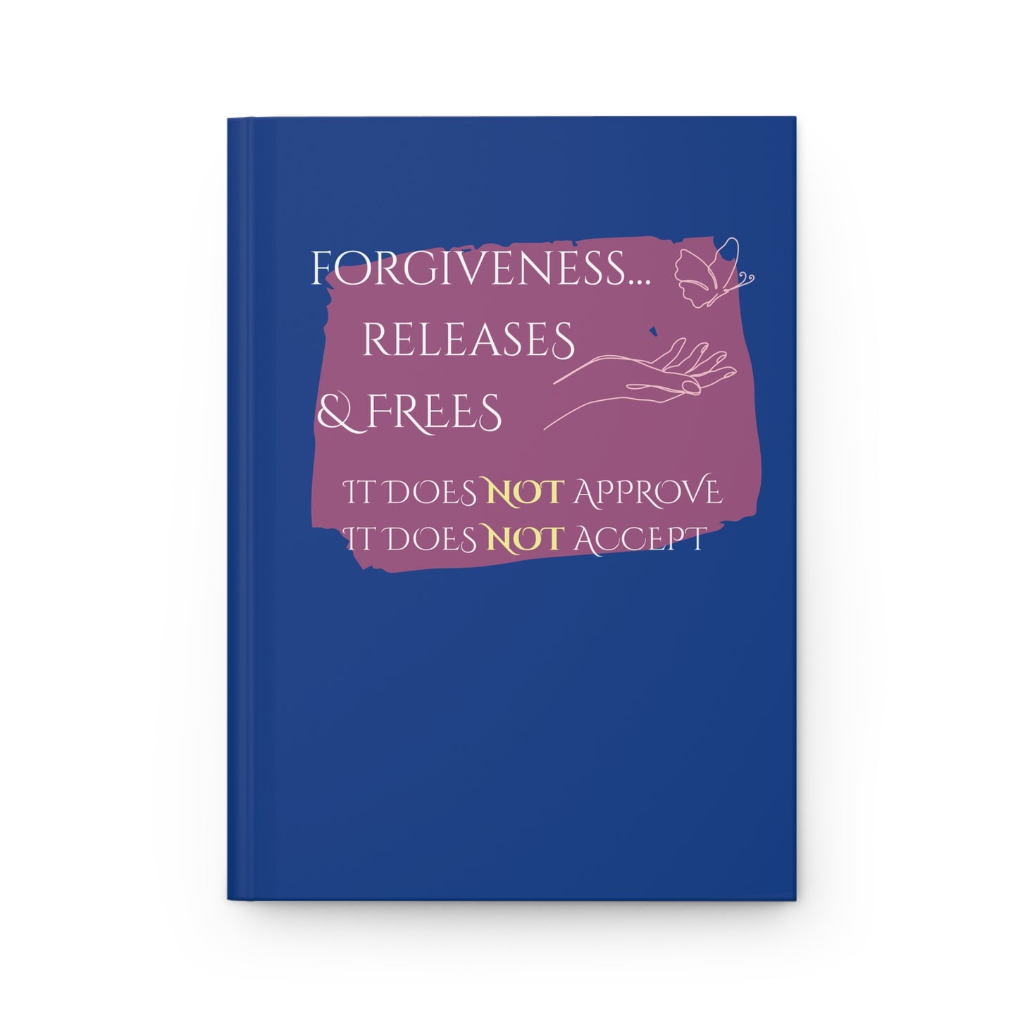 Hardcover Journal (Navy Blue) | Forgiveness | Perfect for Writers, Students, Gifts, Self-Reflection, Journaling