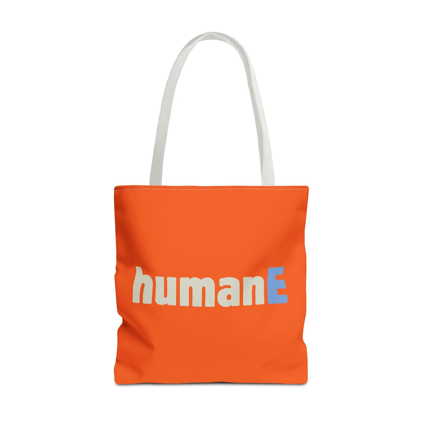 Tote Bag (Orange) | humanE | Design for Book Lovers, Students, Teachers, Gifts, Everyday Use