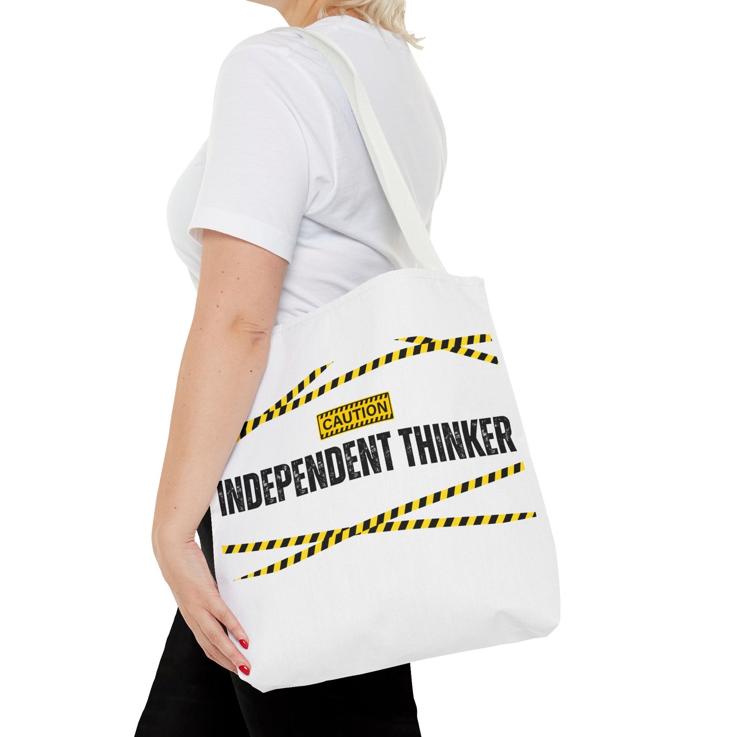 Tote Bag (White) | Independent Thinker | Design for Book Lovers, Students, Teachers, Gifts, Everyday Use
