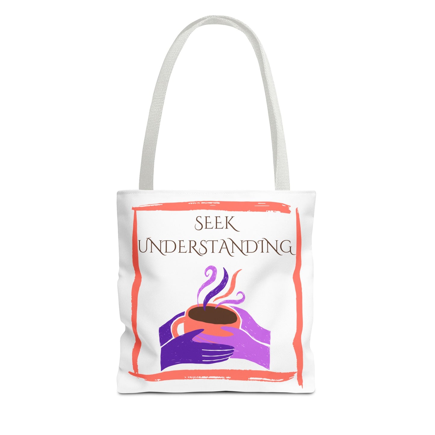 Tote Bag (White) | Understanding | Design for Book Lovers, Students, Teachers, Gifts, Everyday Use