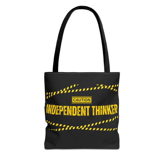 Tote Bag (Black) | Independent Thinker | Design for Book Lovers, Students, Teachers, Gifts, Everyday Use