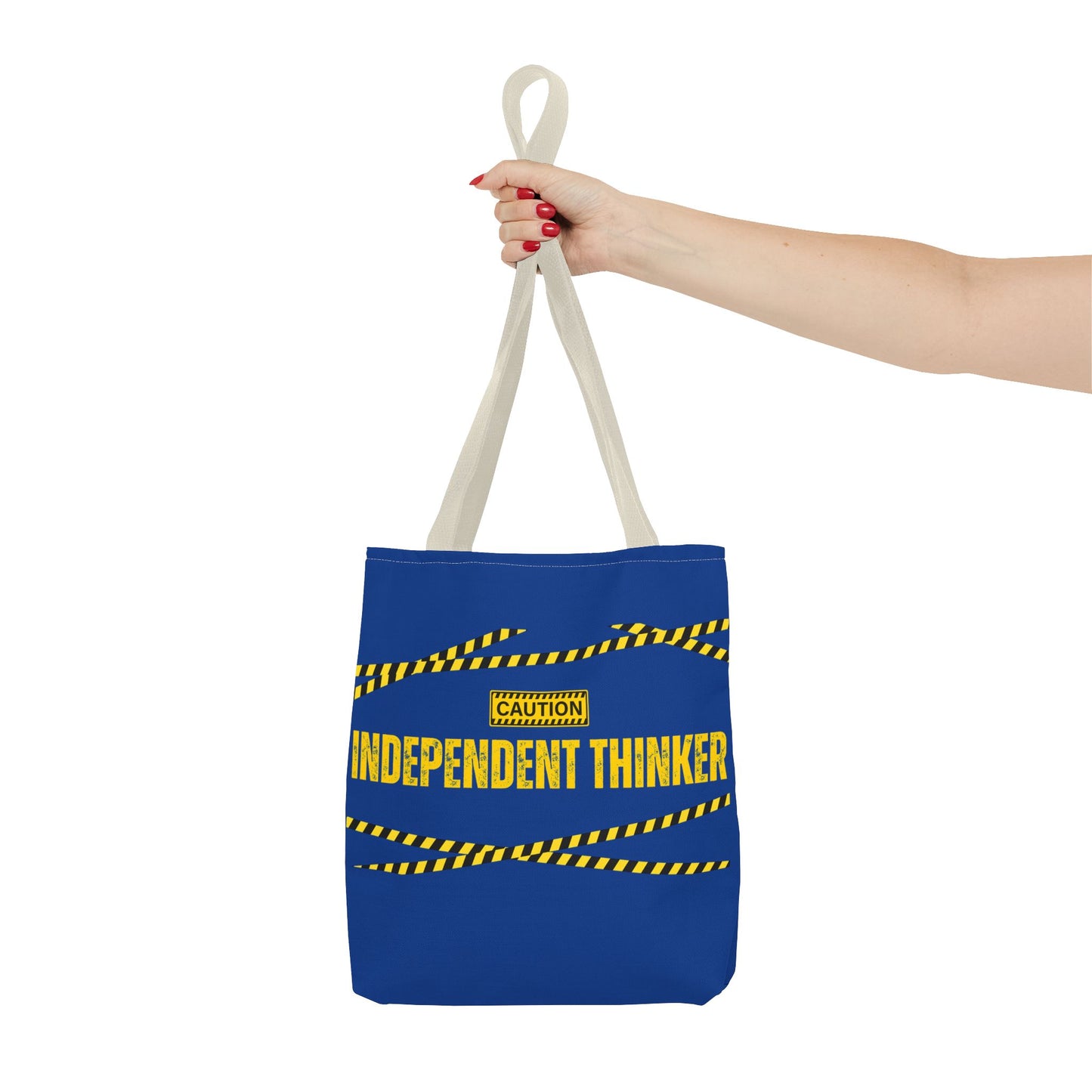 Tote Bag (Blue) | Independent Thinker | Design for Book Lovers, Students, Teachers, Gifts, Everyday Use