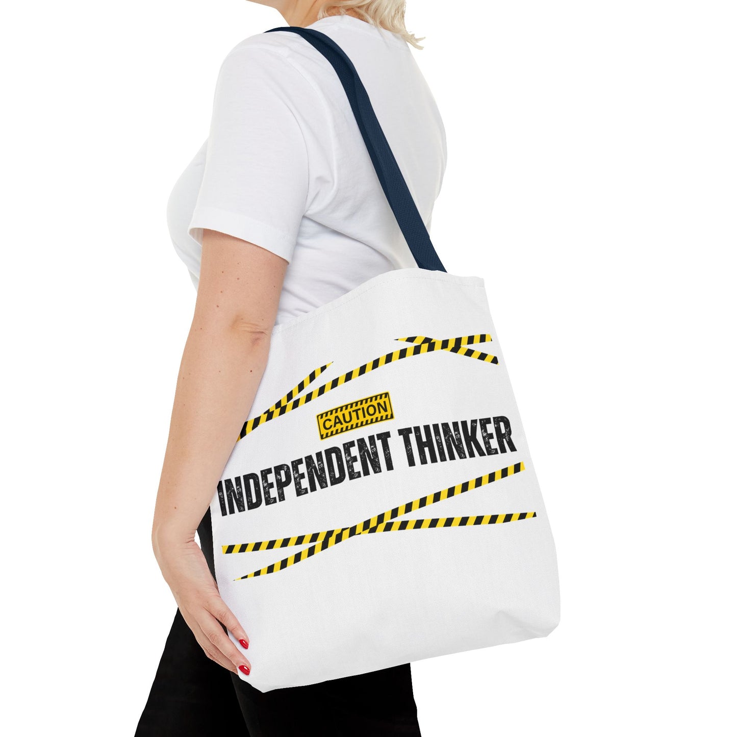 Tote Bag (White) | Independent Thinker | Design for Book Lovers, Students, Teachers, Gifts, Everyday Use
