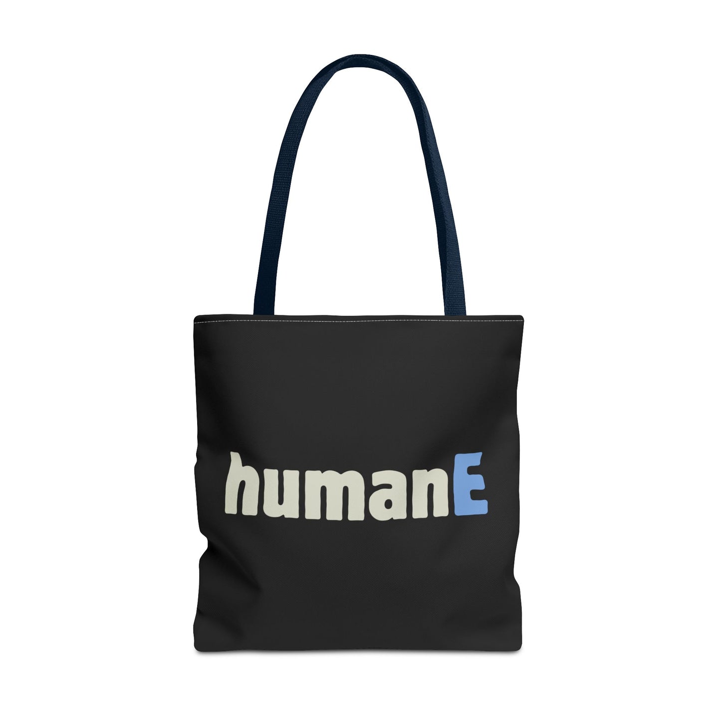 Tote Bag (Black) | humanE | Design for Book Lovers, Students, Teachers, Gifts, Everyday Use