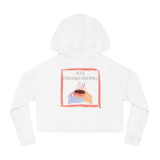 Women’s Cropped Hooded Sweatshirt | Understanding (Back print)
