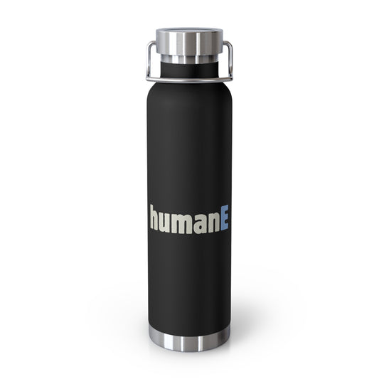 Water Bottle, Insulated Drink Container (white, black, blue) | humanE