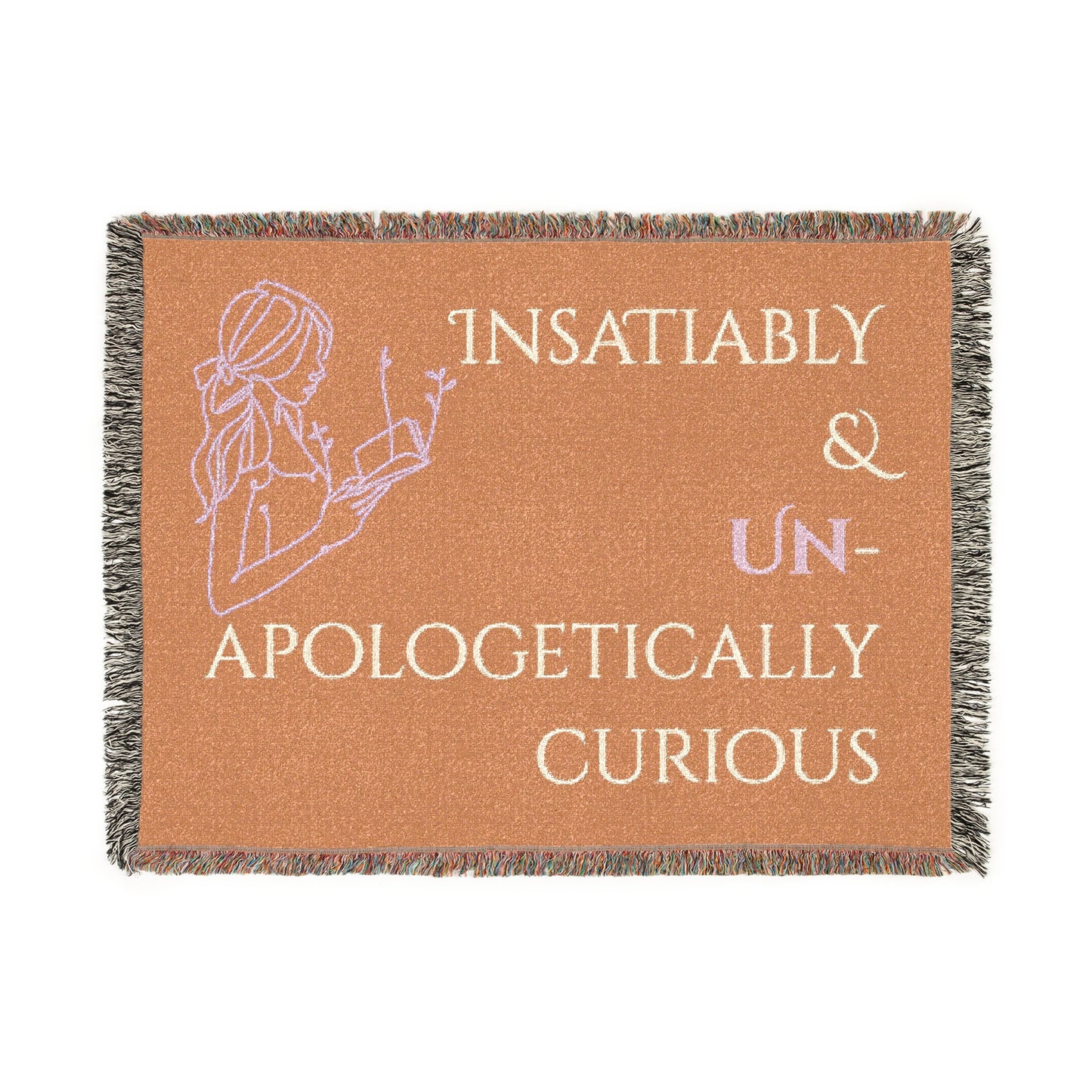 Cozy Inspirational Woven Blanket – Perfect for Home Decor, Gifts, Motivation, Meditation, or Relaxing | Insatiably Curious