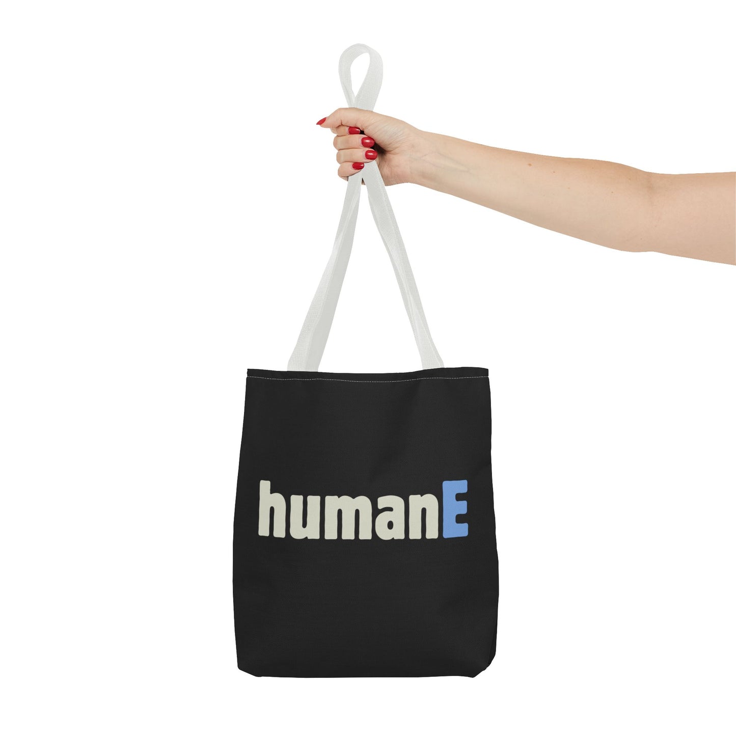 Tote Bag (Black) | humanE | Design for Book Lovers, Students, Teachers, Gifts, Everyday Use