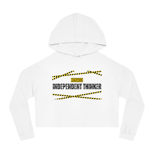 Women’s Cropped Hooded Sweatshirt | Independent Thinker (Front print)