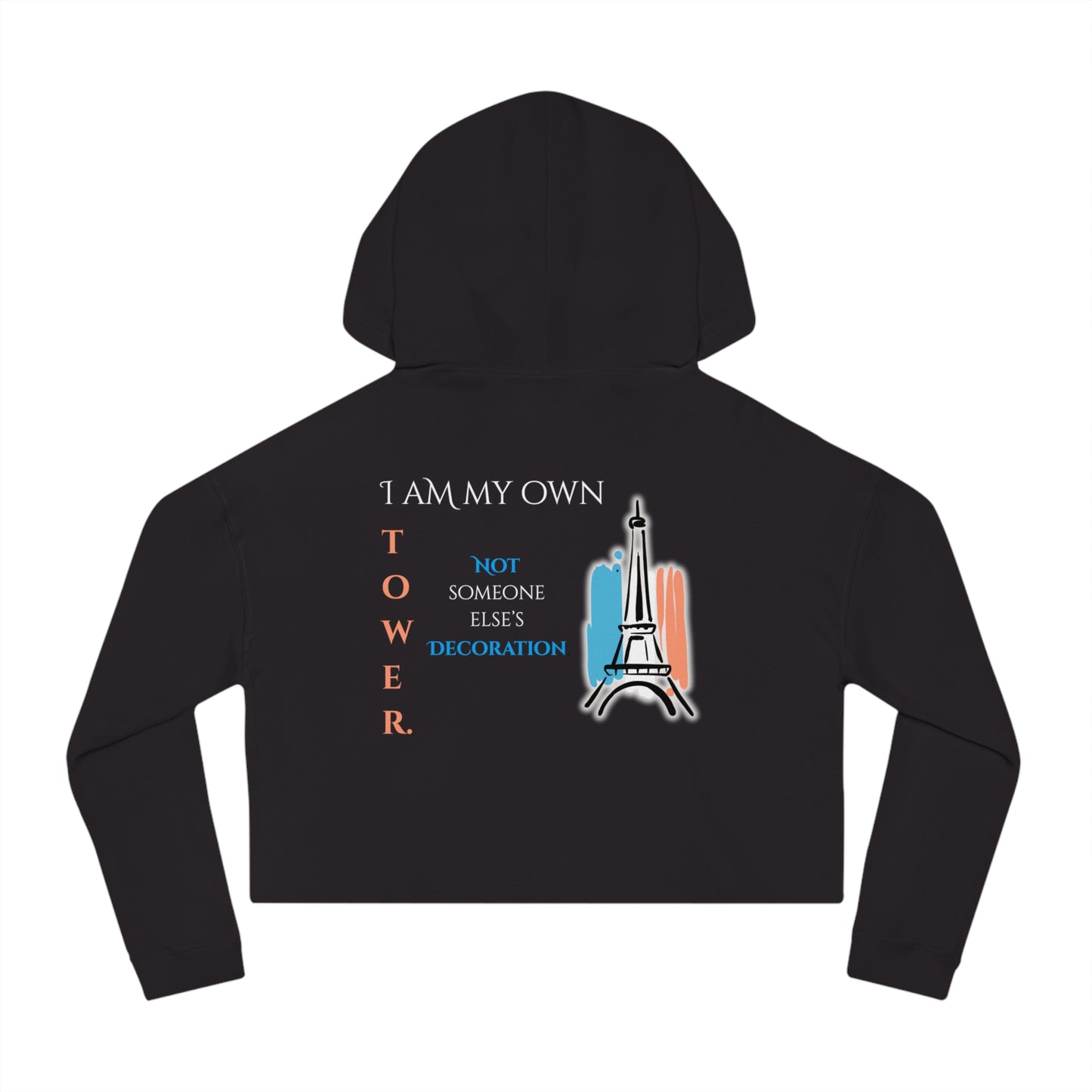 Women’s Cropped Hooded Sweatshirt | Tower (Back print)