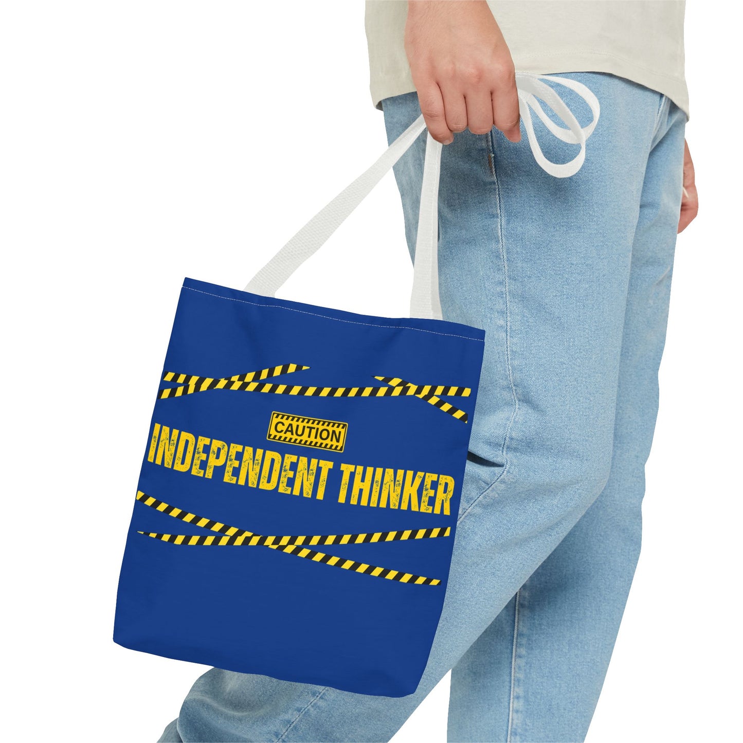 Tote Bag (Blue) | Independent Thinker | Design for Book Lovers, Students, Teachers, Gifts, Everyday Use