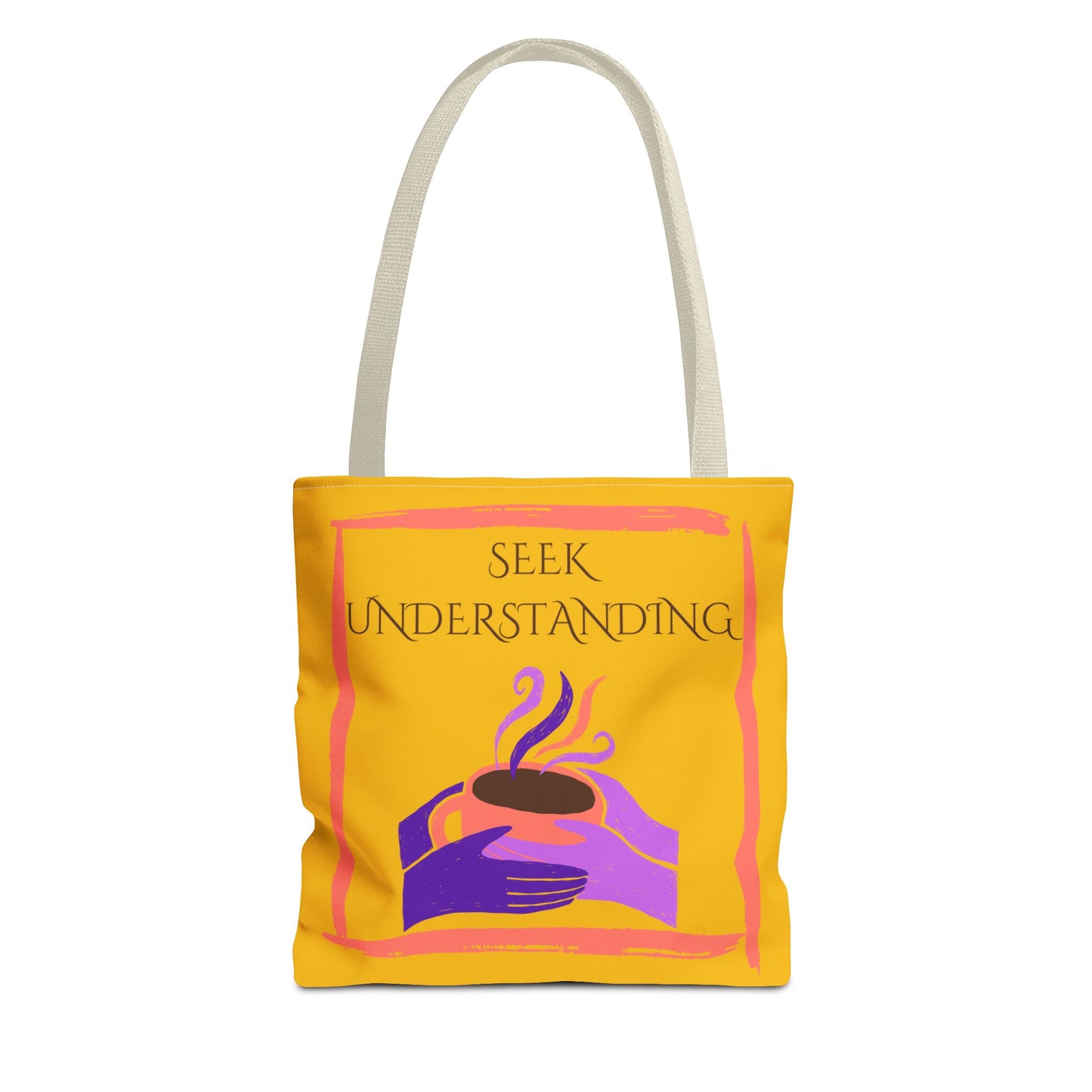 Tote Bag (Yellow) | Understanding | Design for Book Lovers, Students, Teachers, Gifts, Everyday Use