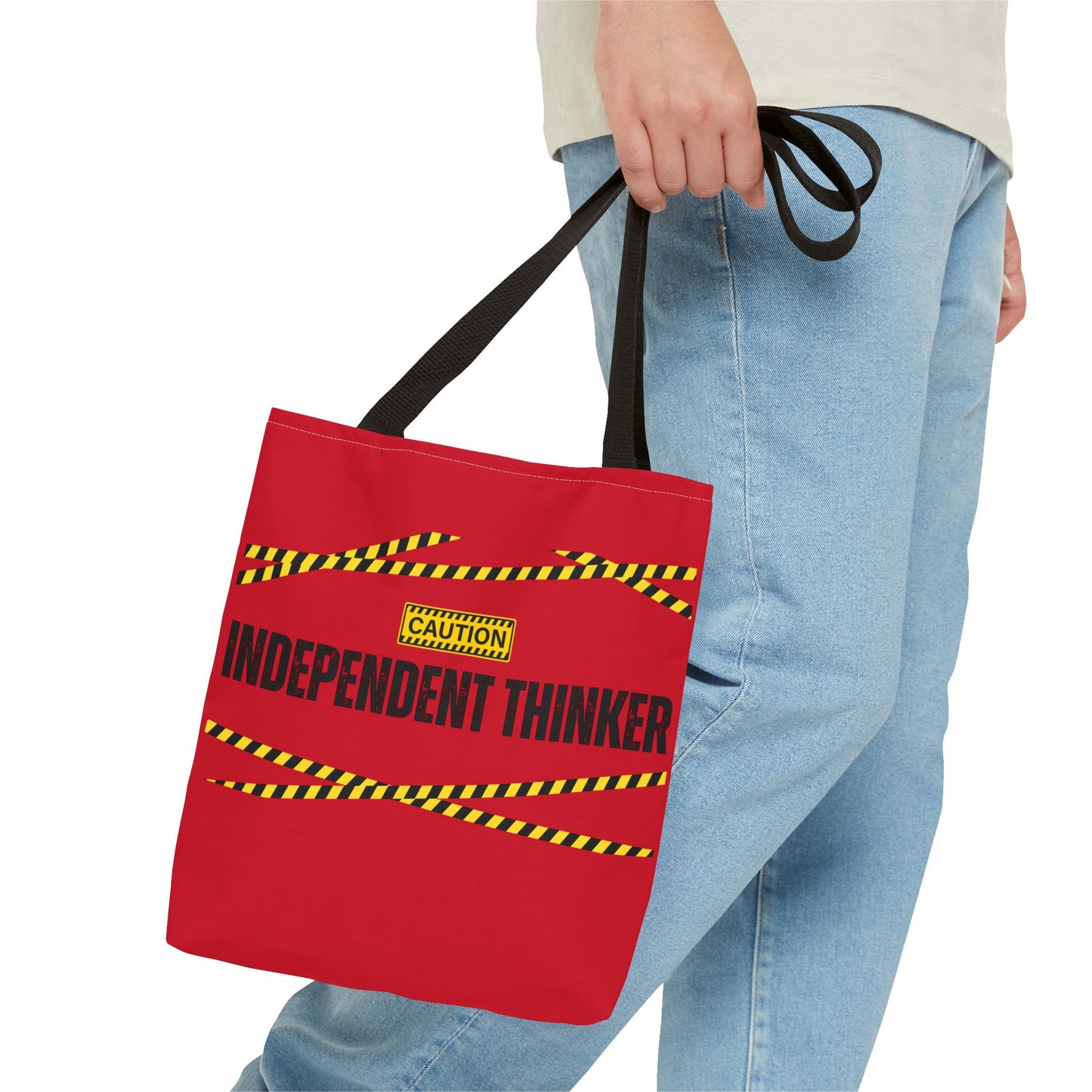 Tote Bag (Red) | Independent Thinker | Design for Book Lovers, Students, Teachers, Gifts, Everyday Use