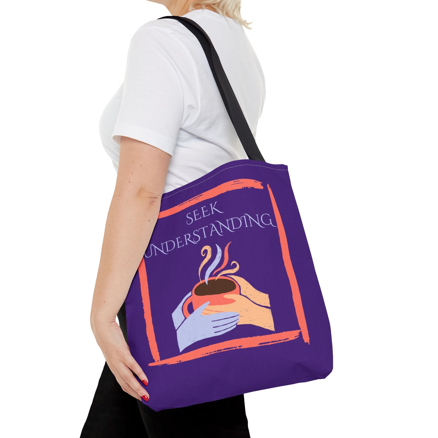 Tote Bag (Purple) | Understanding | Design for Book Lovers, Students, Teachers, Gifts, Everyday Use