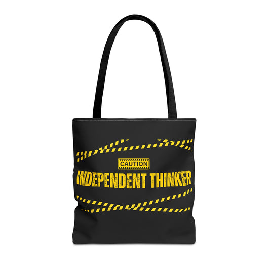 Tote Bag (Black) | Independent Thinker | Design for Book Lovers, Students, Teachers, Gifts, Everyday Use