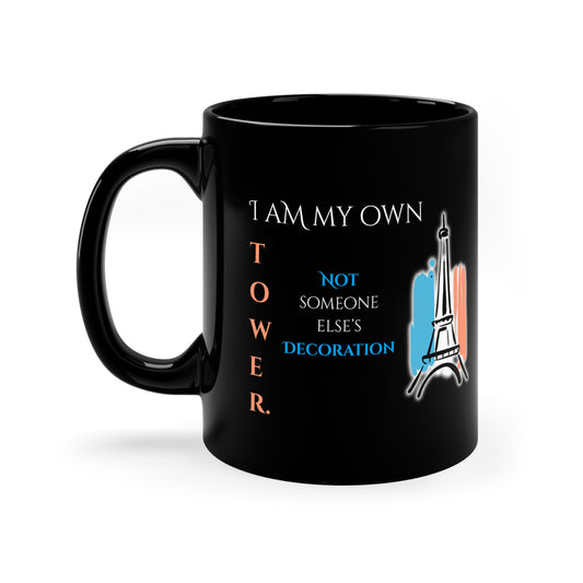 Black Coffee Mug, 11oz, both sides | Tower