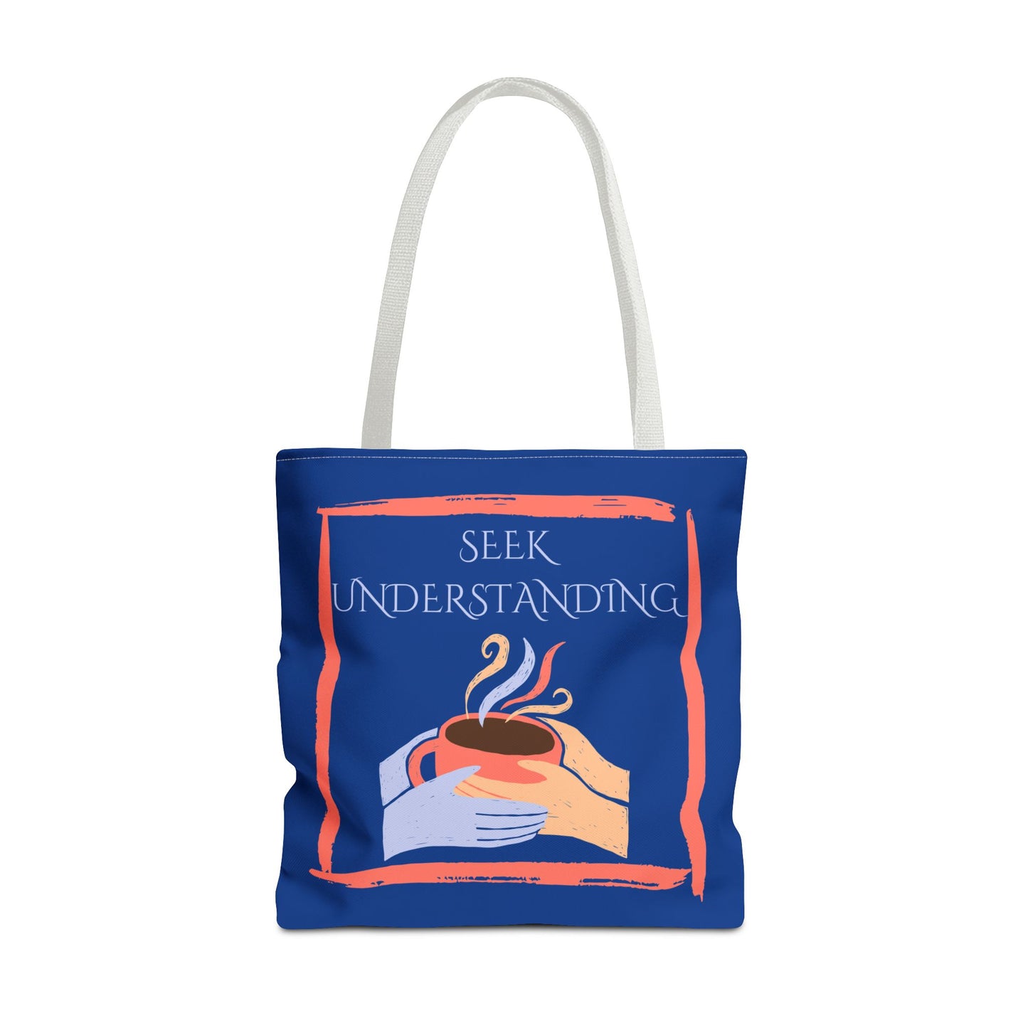 Tote Bag (Blue) | Understanding | Design for Book Lovers, Students, Teachers, Gifts, Everyday Use