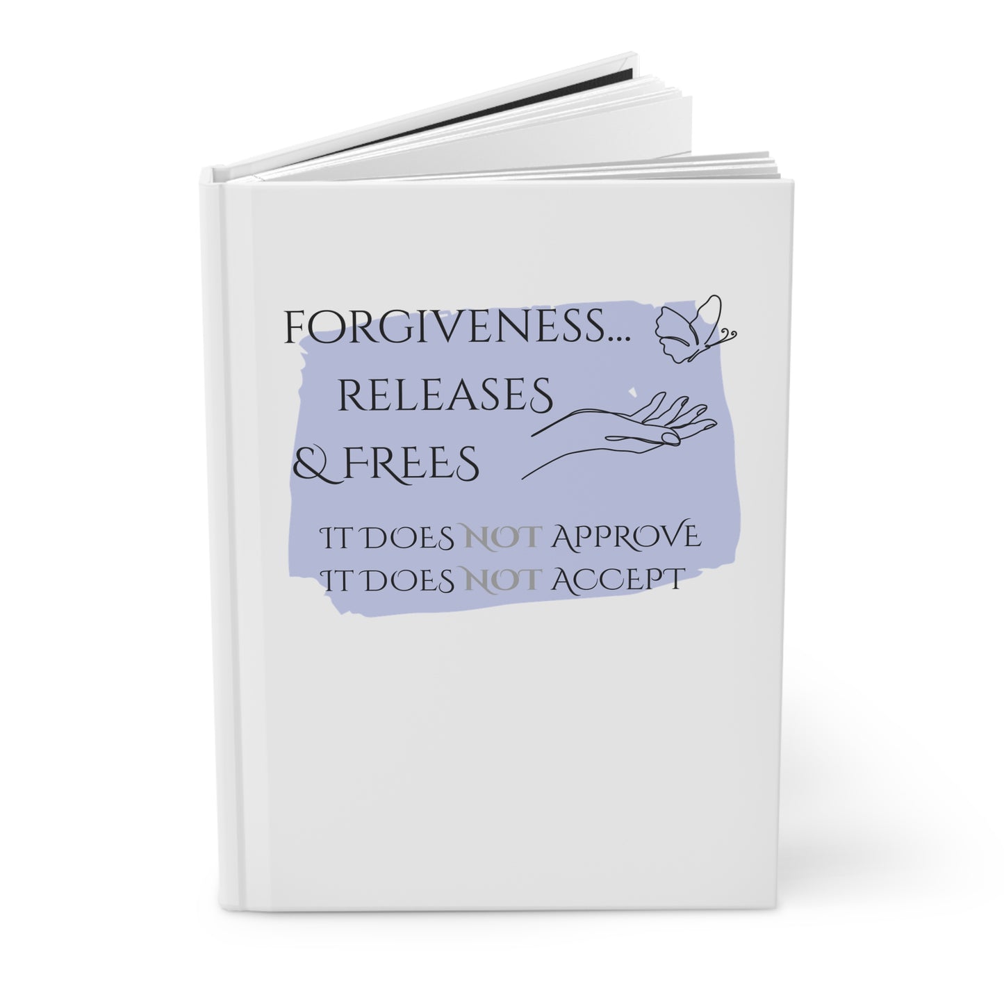 Hardcover Journal (White) | Forgiveness | Perfect for Writers, Students, Gifts, Self-Reflection, Journaling
