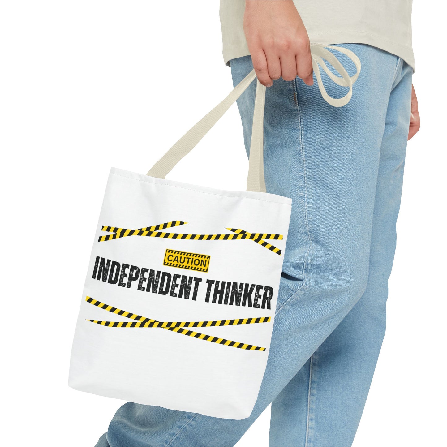 Tote Bag (White) | Independent Thinker | Design for Book Lovers, Students, Teachers, Gifts, Everyday Use