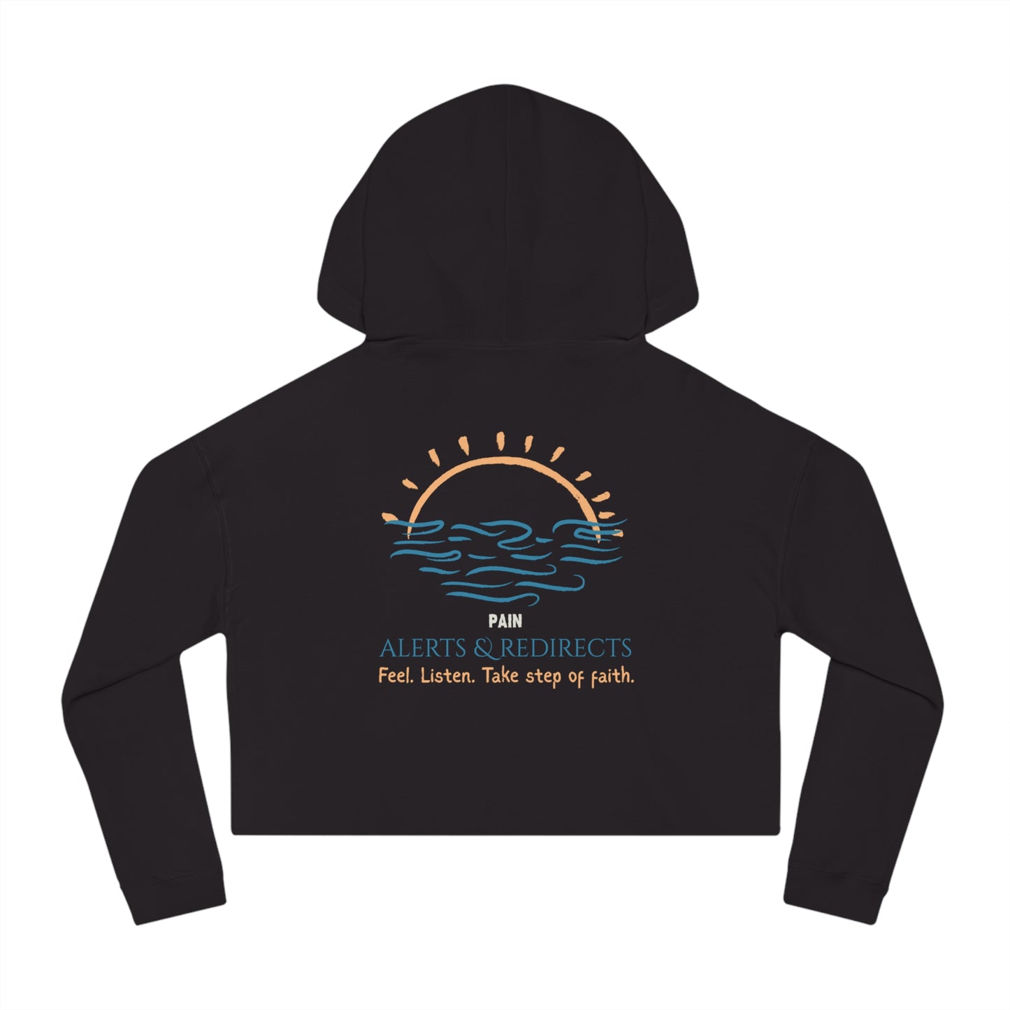 Women’s Cropped Hooded Sweatshirt | Redirect (Back print)