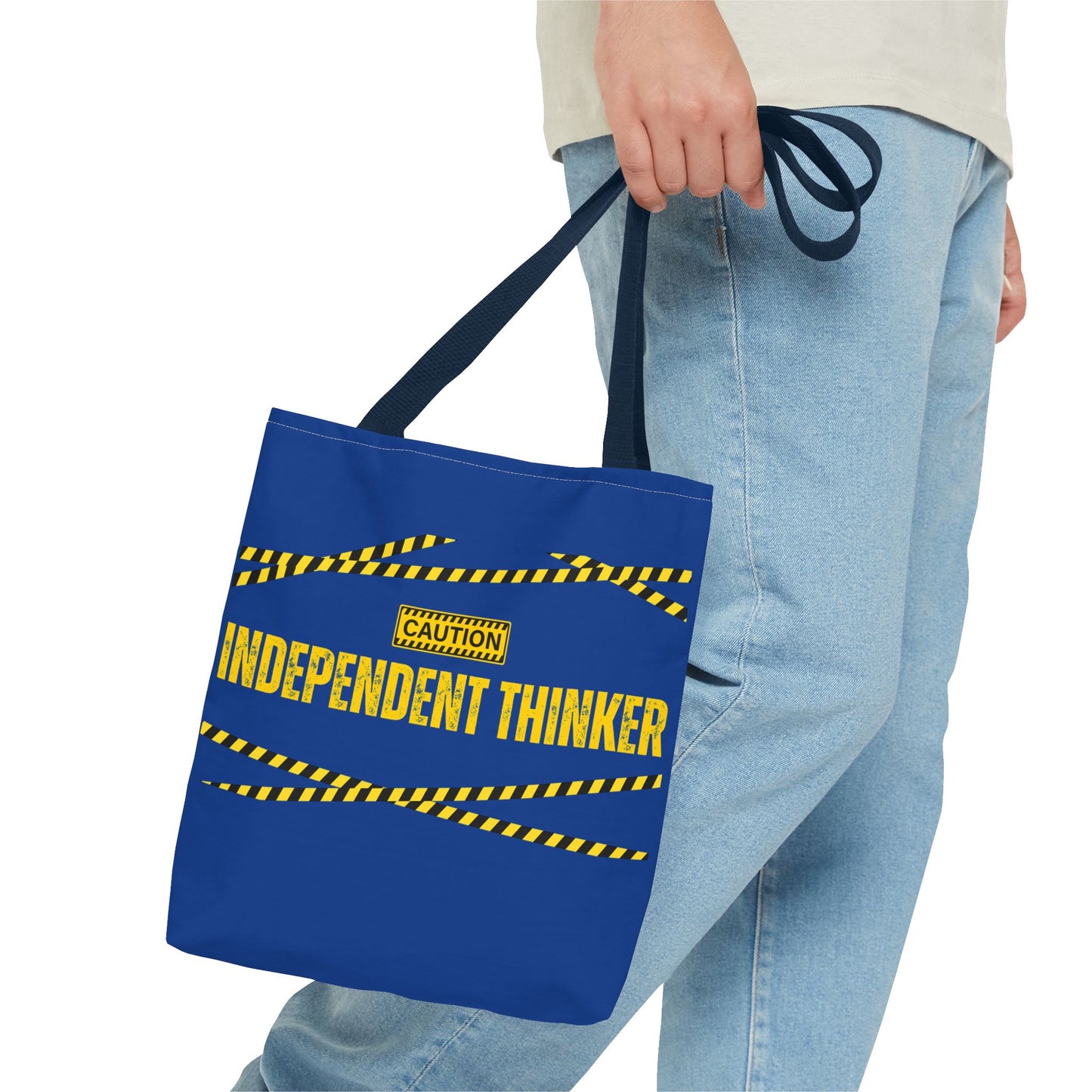 Tote Bag (Blue) | Independent Thinker | Design for Book Lovers, Students, Teachers, Gifts, Everyday Use