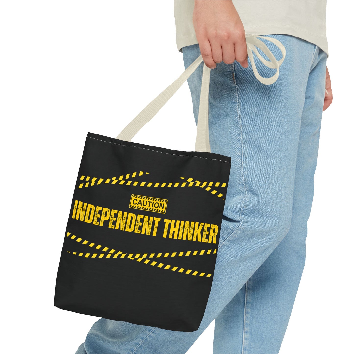 Tote Bag (Black) | Independent Thinker | Design for Book Lovers, Students, Teachers, Gifts, Everyday Use