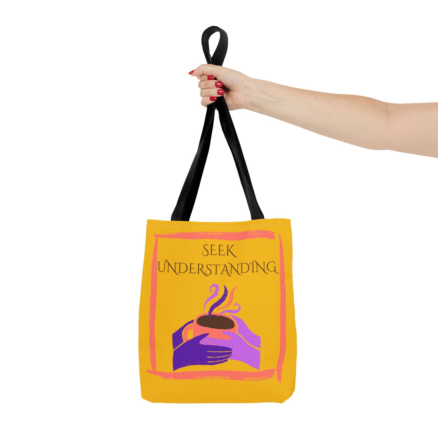 Tote Bag (Yellow) | Understanding | Design for Book Lovers, Students, Teachers, Gifts, Everyday Use